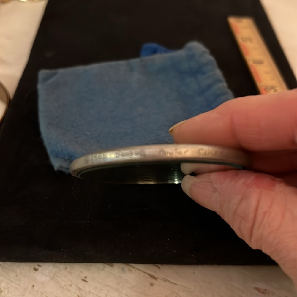 Pewter Compact Mirror - Picture 3 of 4